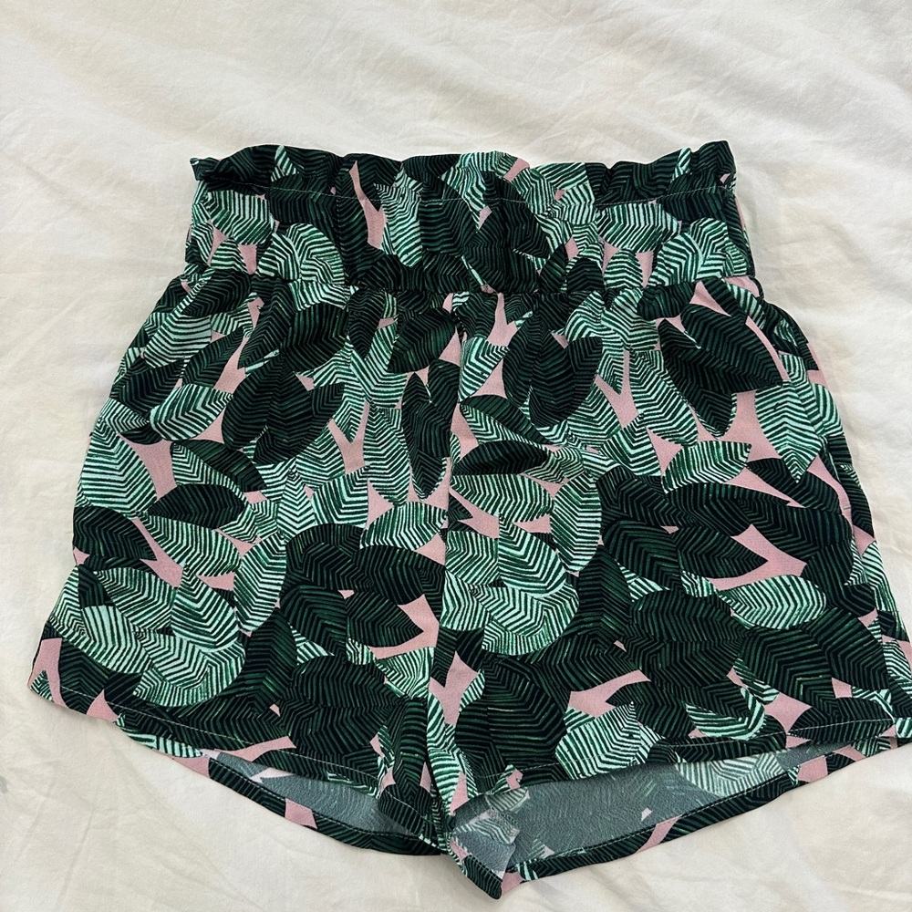 Monki green and pink shorts